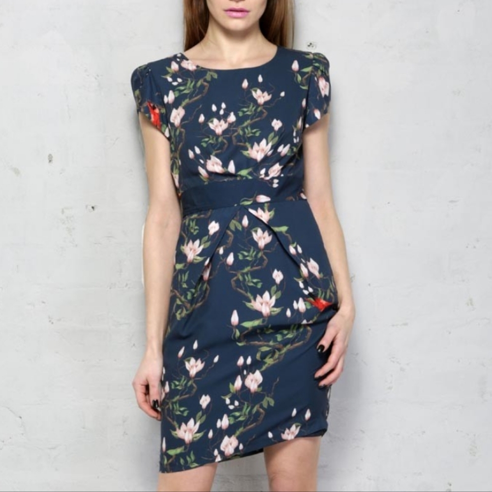 Anthropologie - Darling Dress - Size Lg  - Navy